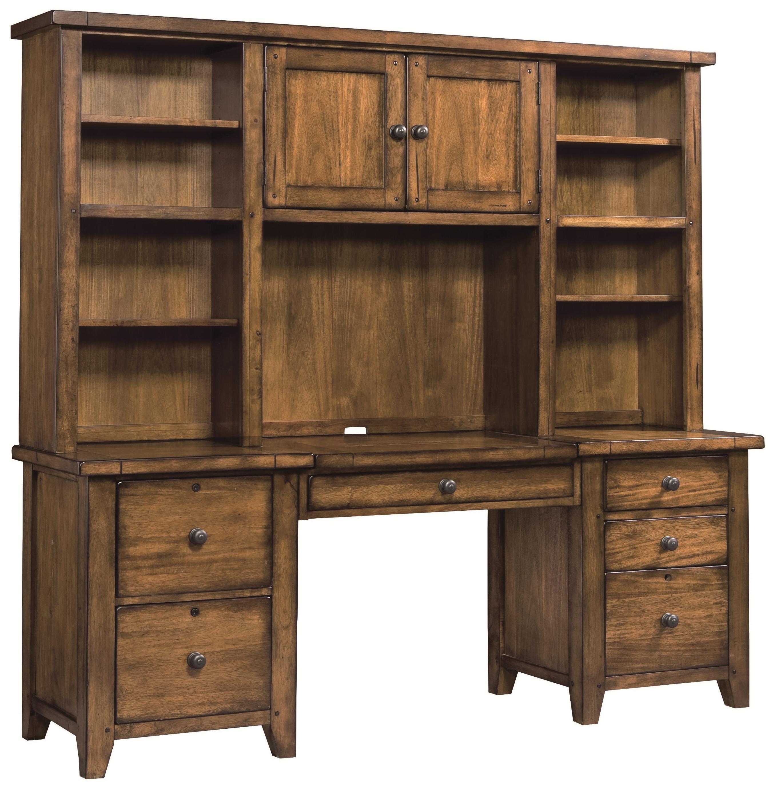 Aspenhome Cross Country Modular Wall Desk & Hutch AHFA Desk & Hutch